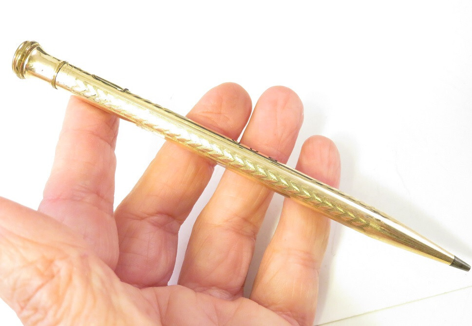 Wahl Eversharp Antique Gold Filled Mechanical Pencil 5.25 inch