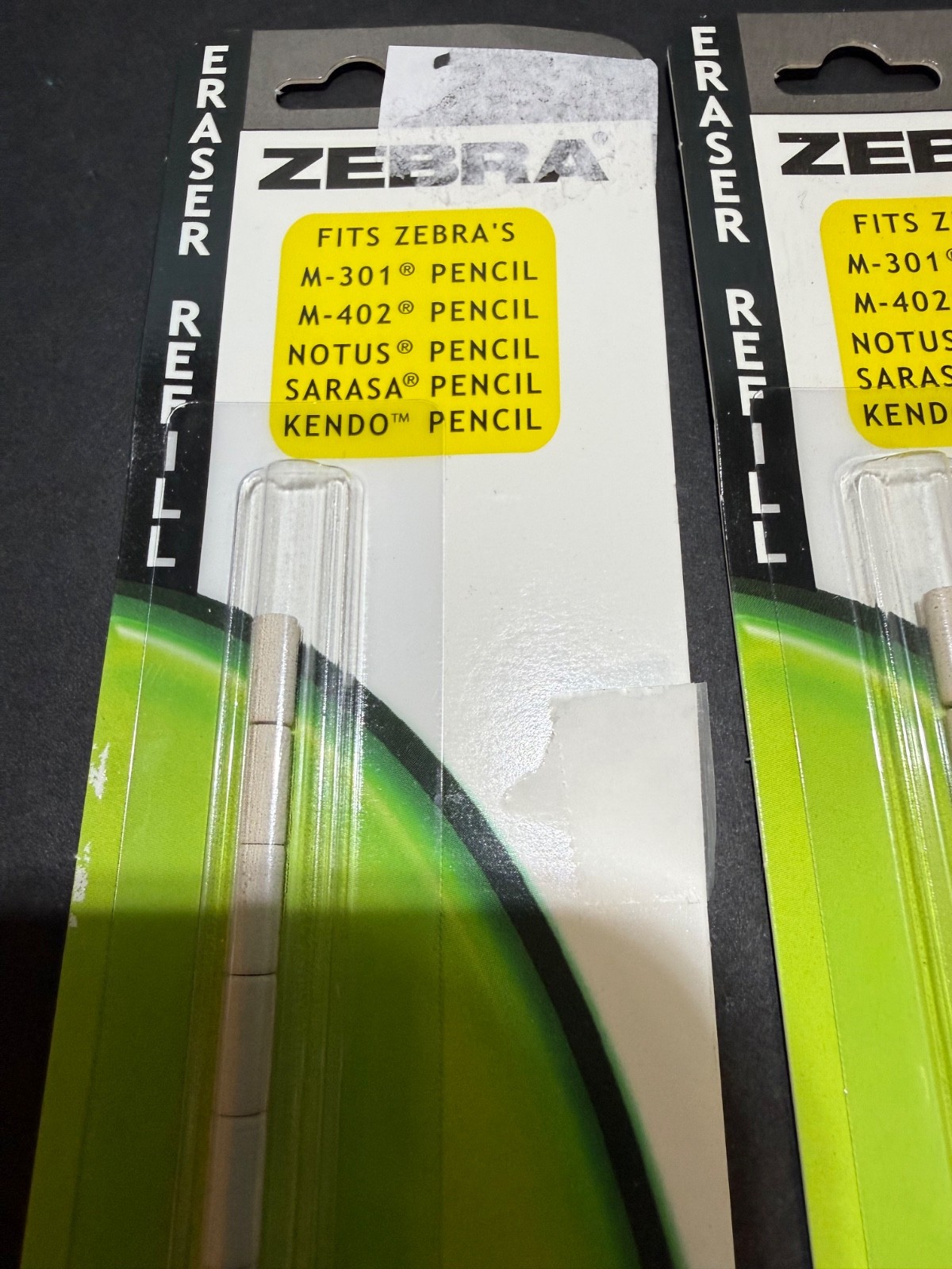 Zebra Pencil Eraser Refill 7-count (6 Packs) Mechanical M-301 M-402 Brand New
