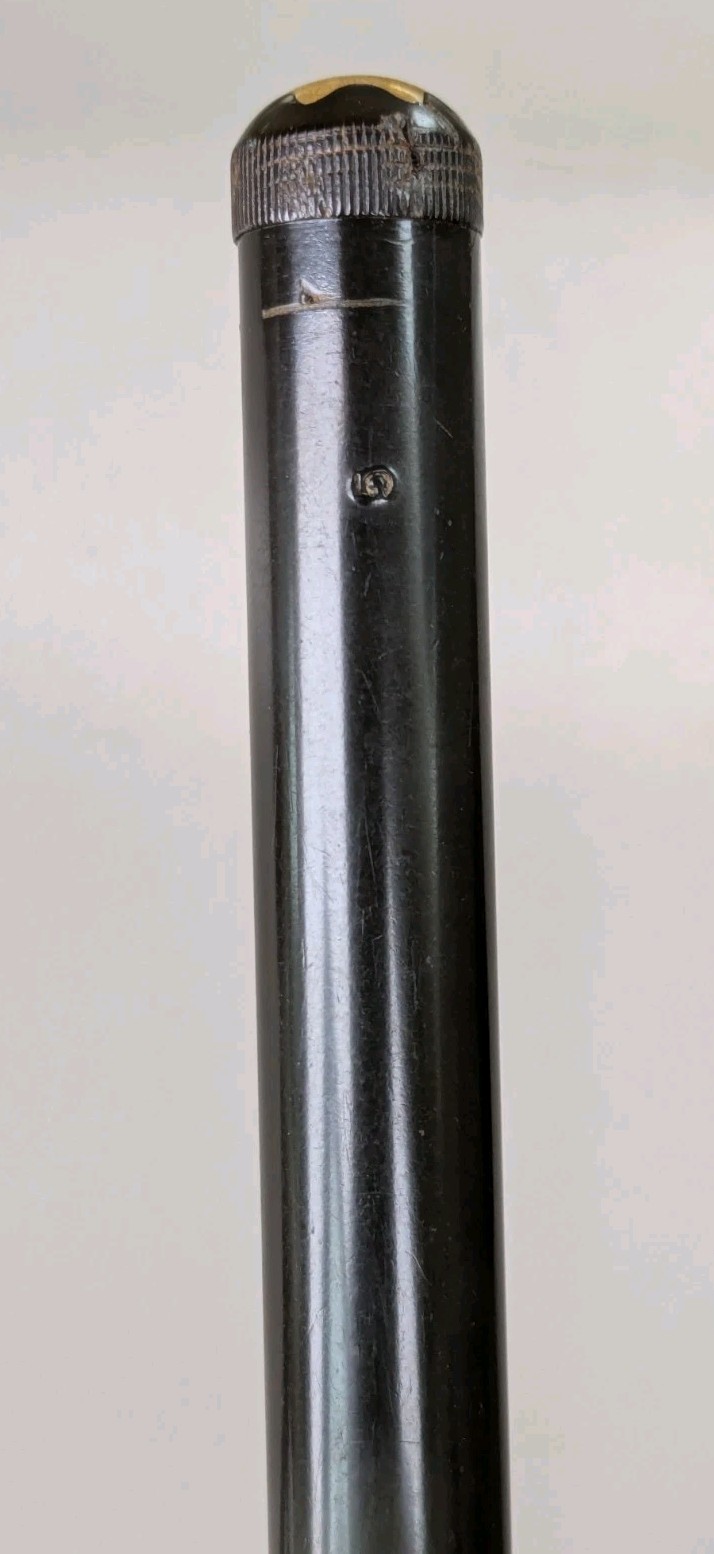 Antique Mont Blanc Pencil Lead Holder Circa 1930s Hard Rubber Round 6 Inches HTF