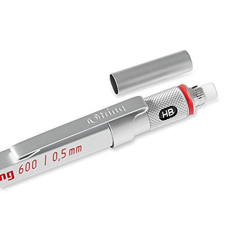 New Rotring 600 Silver 0.5mm Mechanical Pencil 1904-445 from Japan