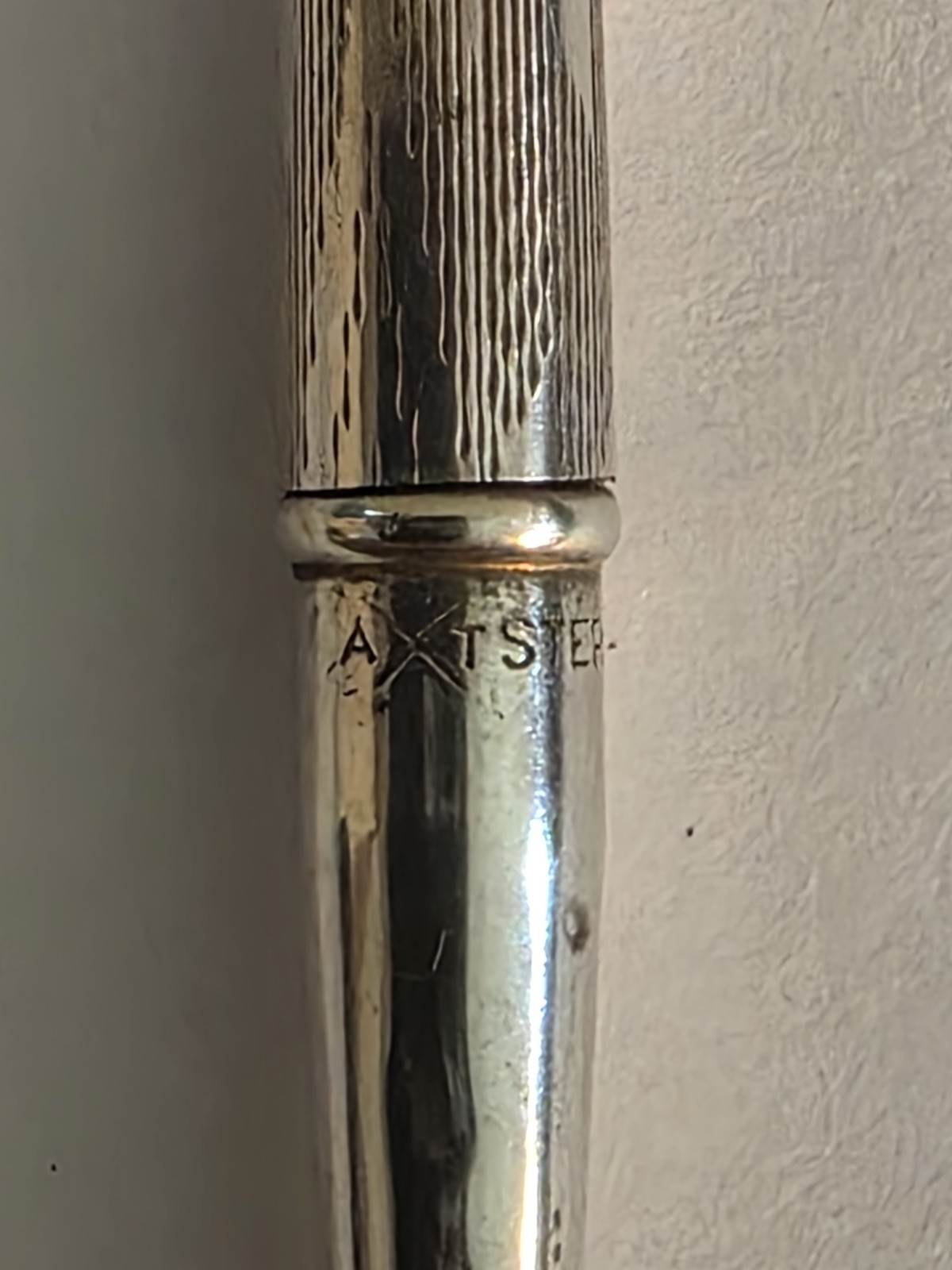Vintage “AXT” Sterling Silver, Ring Top, 2.5″ Twist Pencil, Made in USA