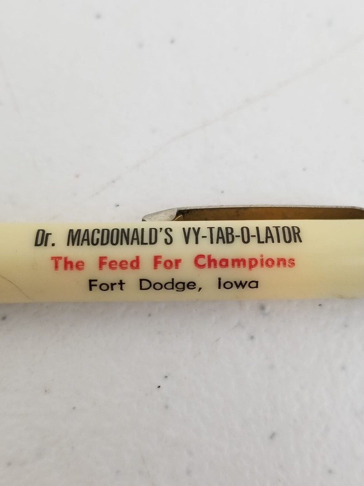 Vintage Ritepoint Mechanical Pencil Vy-Tab-O-Lator Promotional Fort Dodge