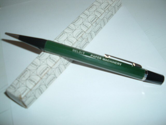 Vintage Green Autopoint Mechanical Pencil Beloit Machinery New in Box