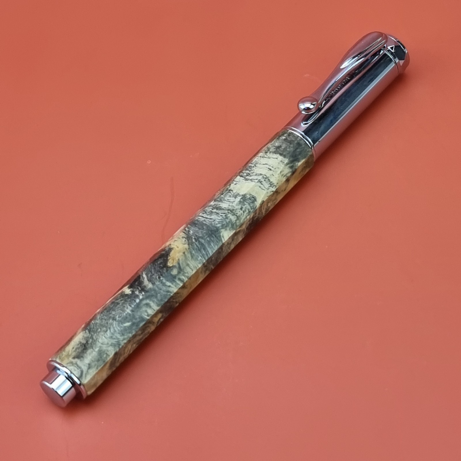 Hand Crafted Water based Ballpointpen with Octagonal Wood Barrel