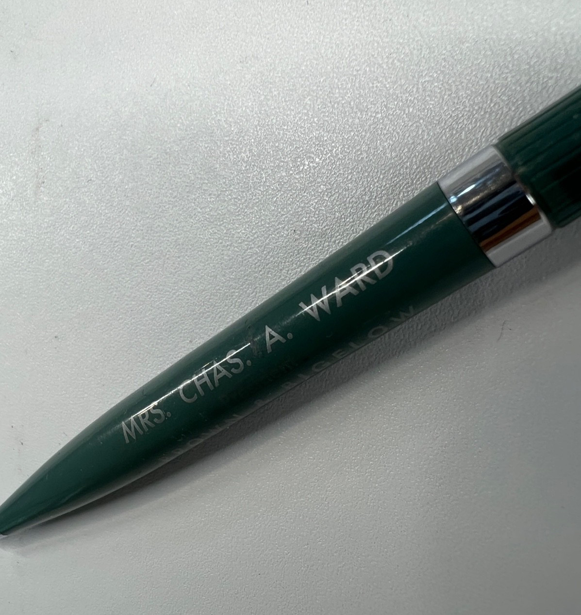 RARE VINTAGE REDIPOINT Mechanical PENCIL, Mrs Chas Ward-President, Brown&Bigelow