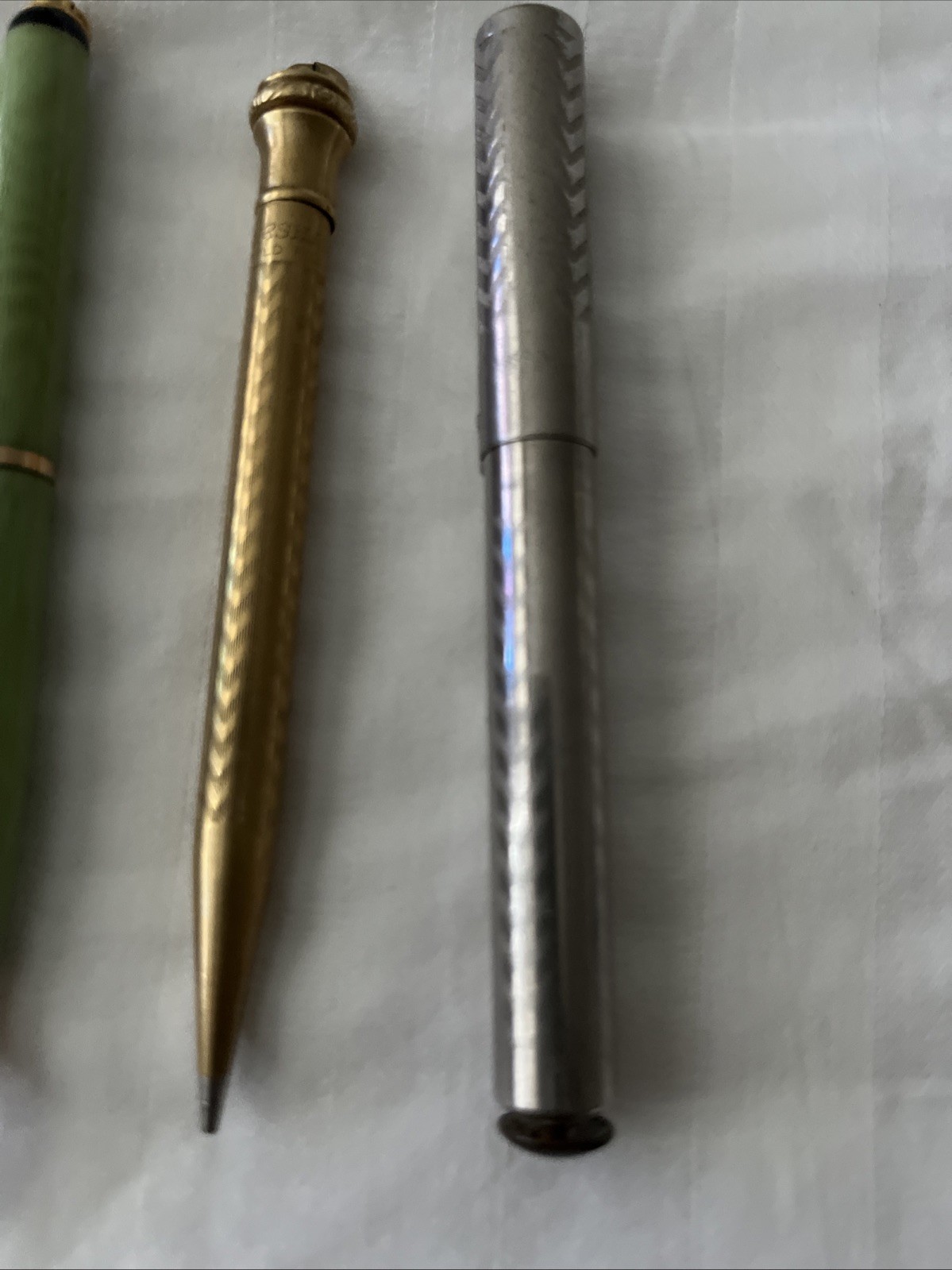 Vintage (1) Fountain Pen /14k Nib+ 2 VTG. Mechanical Pencils- Made In USA- As Is