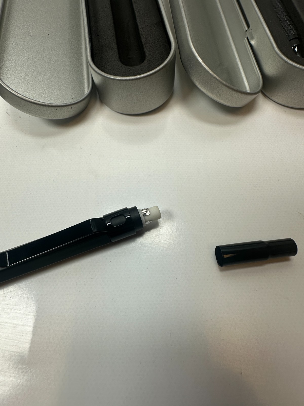 0.7mm Mechanical Pencil Full Metal Gloss Black with Steel Case (Lot of 3) – New