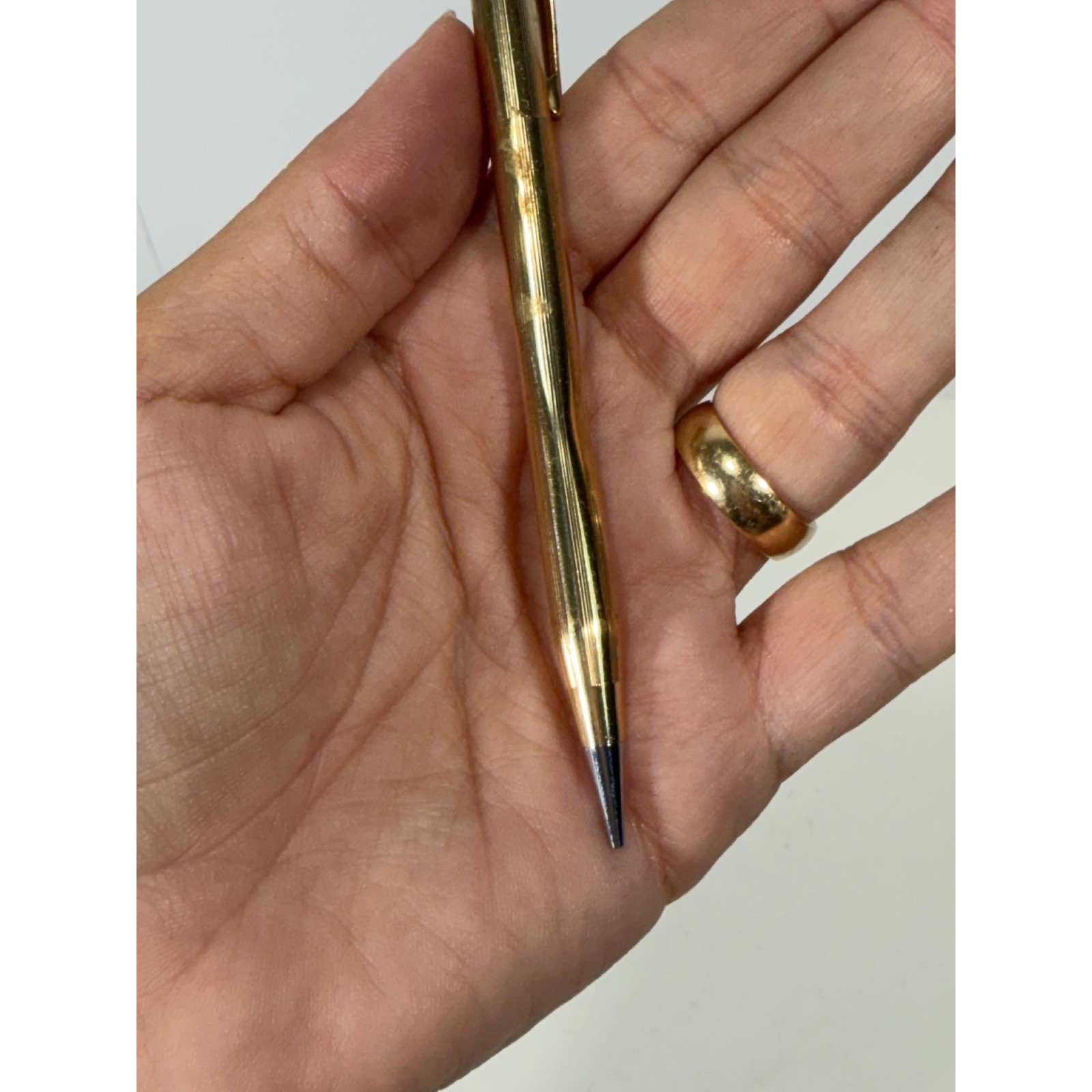 Vintage Cross 1/20 10KT Gold Filled Mechanical Pencil Pinstripe Made in USA Gold