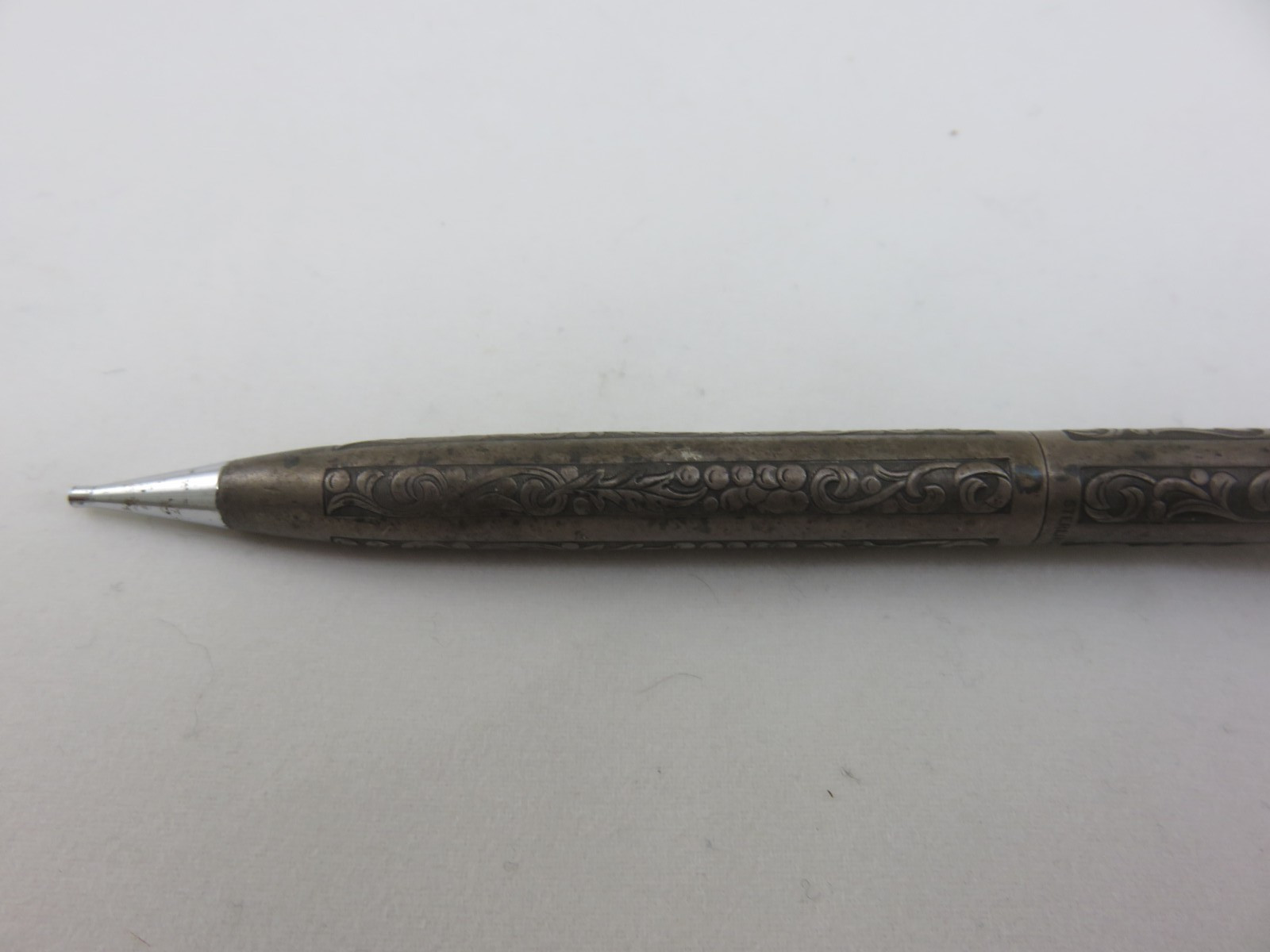 Scheaffer Sterling Silver Mechanical Pencil 5″L Grapevine Pattern Vintage USA
