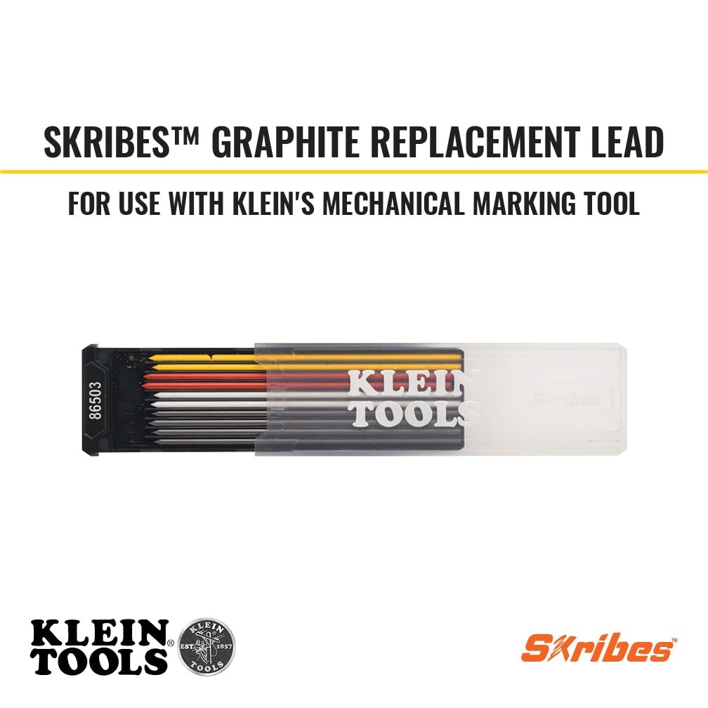 Klein Tools Skribes Mechanical Pencil Lead Refills 2.8mm Carpenter Assorted