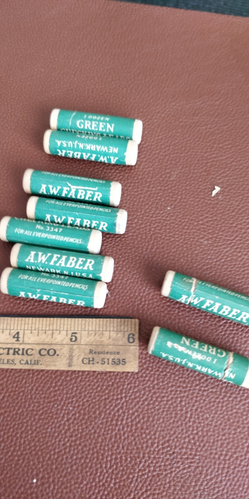 NOS Sealed A.W. Faber Green Checking Leads 3347 for everpointed pencils