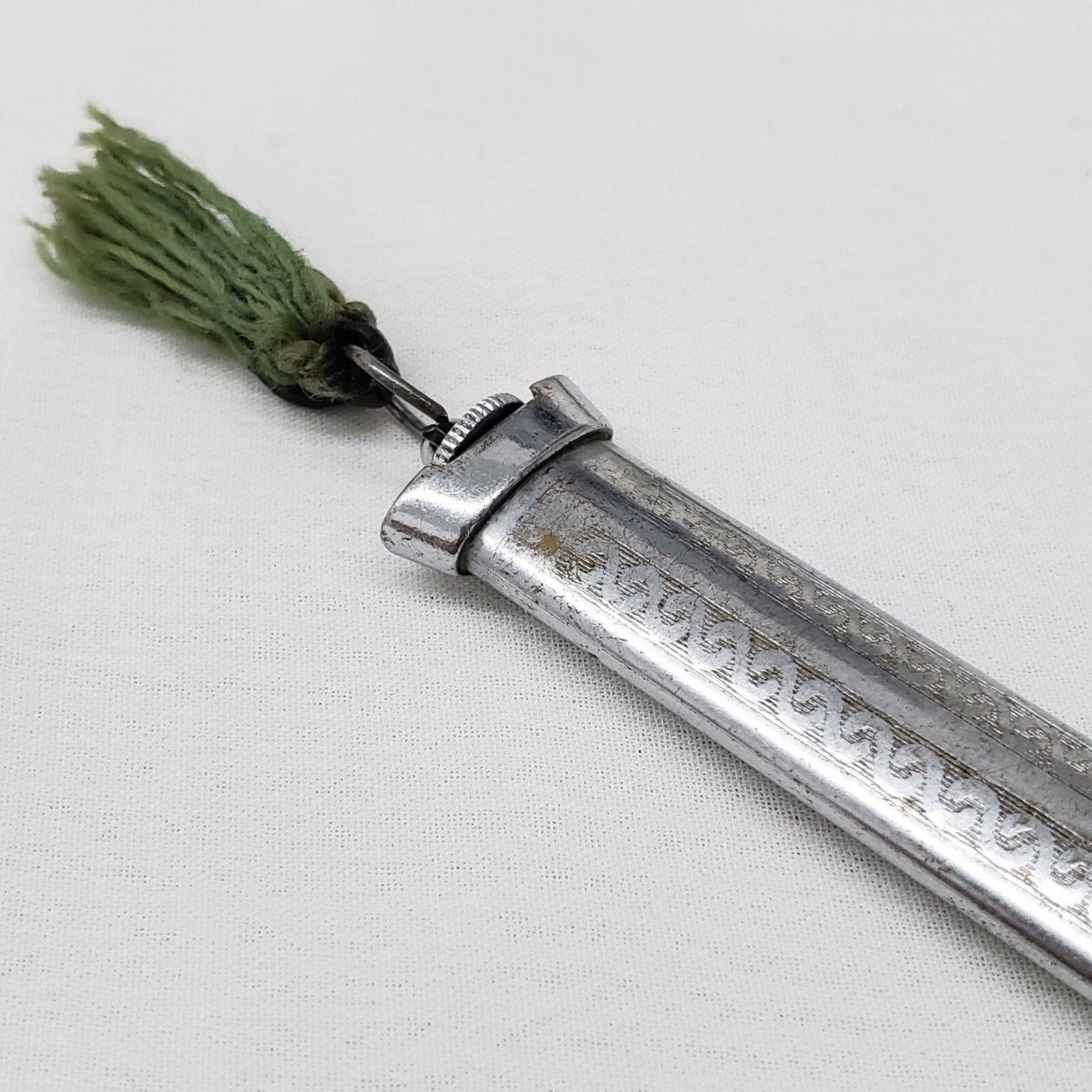 Vintage Alamenagere Engraved Mechanical Pencil 1.1mm France Green Tassel