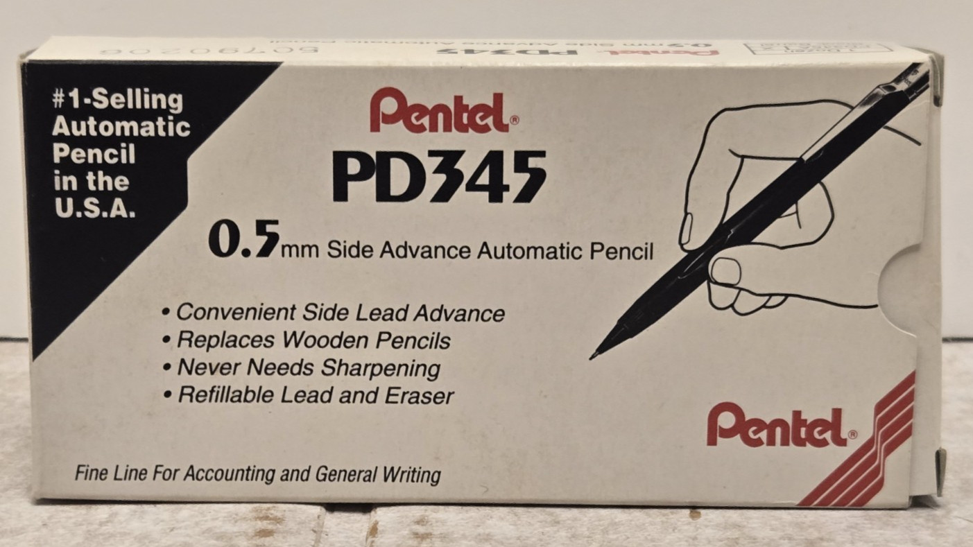 Vintage Pentel PD345 Quicker Clicker 0.5mm Mechanical Pencil Box of 11