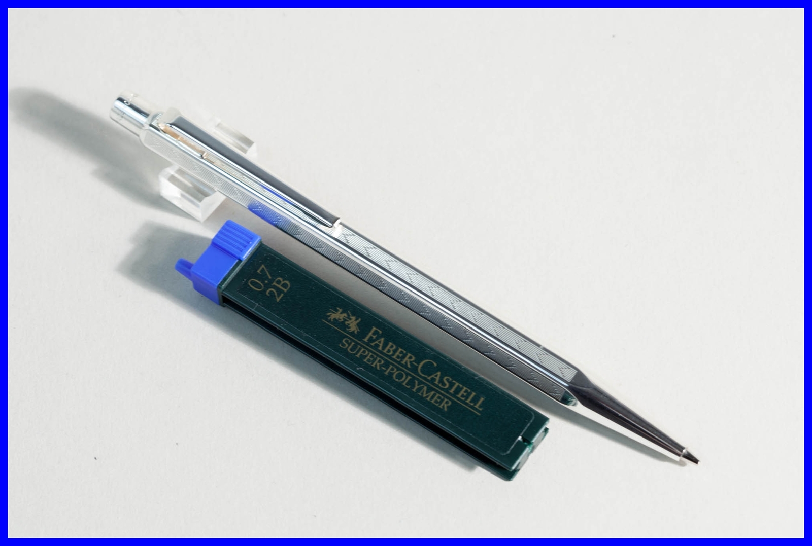 Ecridor in Silver Noble & Perfect Caran d’Ache 0.7 mm Lead Push Pencil