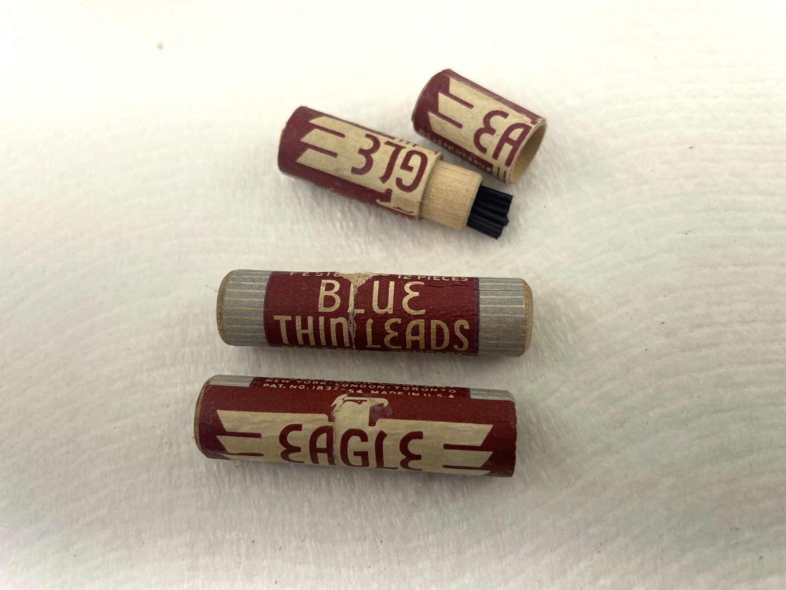 Vintage EAGLE Mech. Pencil Leads ~ BLUE ~ 12ea – 0.046 / 1.18mm ~ $5 ship/+Free
