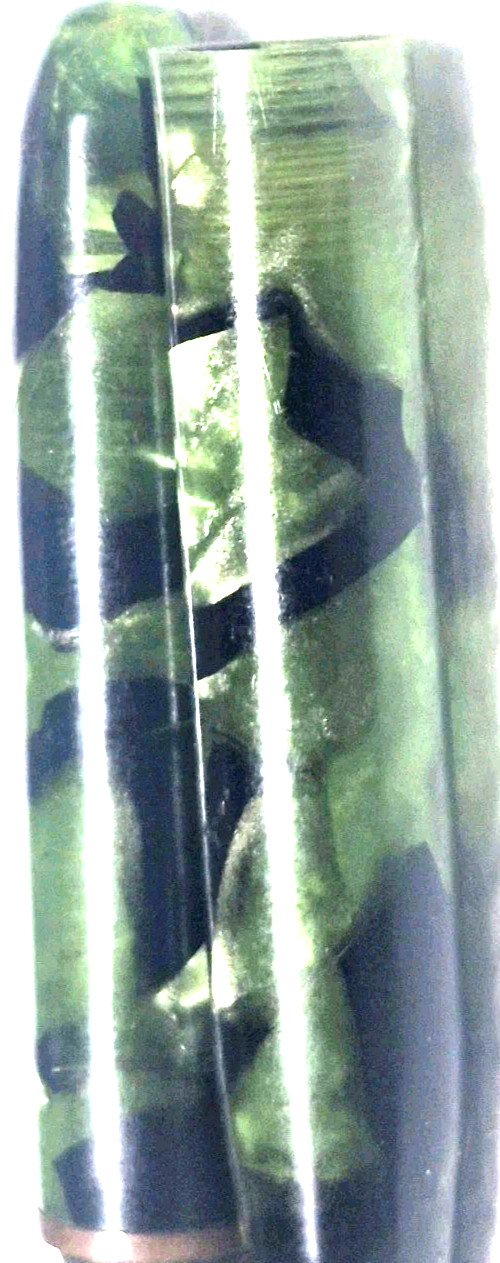 “TOWNSEND” TRANSLUCENT Greens +Black/Polished Brass Trim Working Mech Pencil