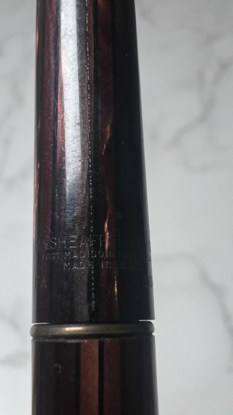 Vintage Sheaffer Balance Mechanical Pencil Red Striated Celluloid USA