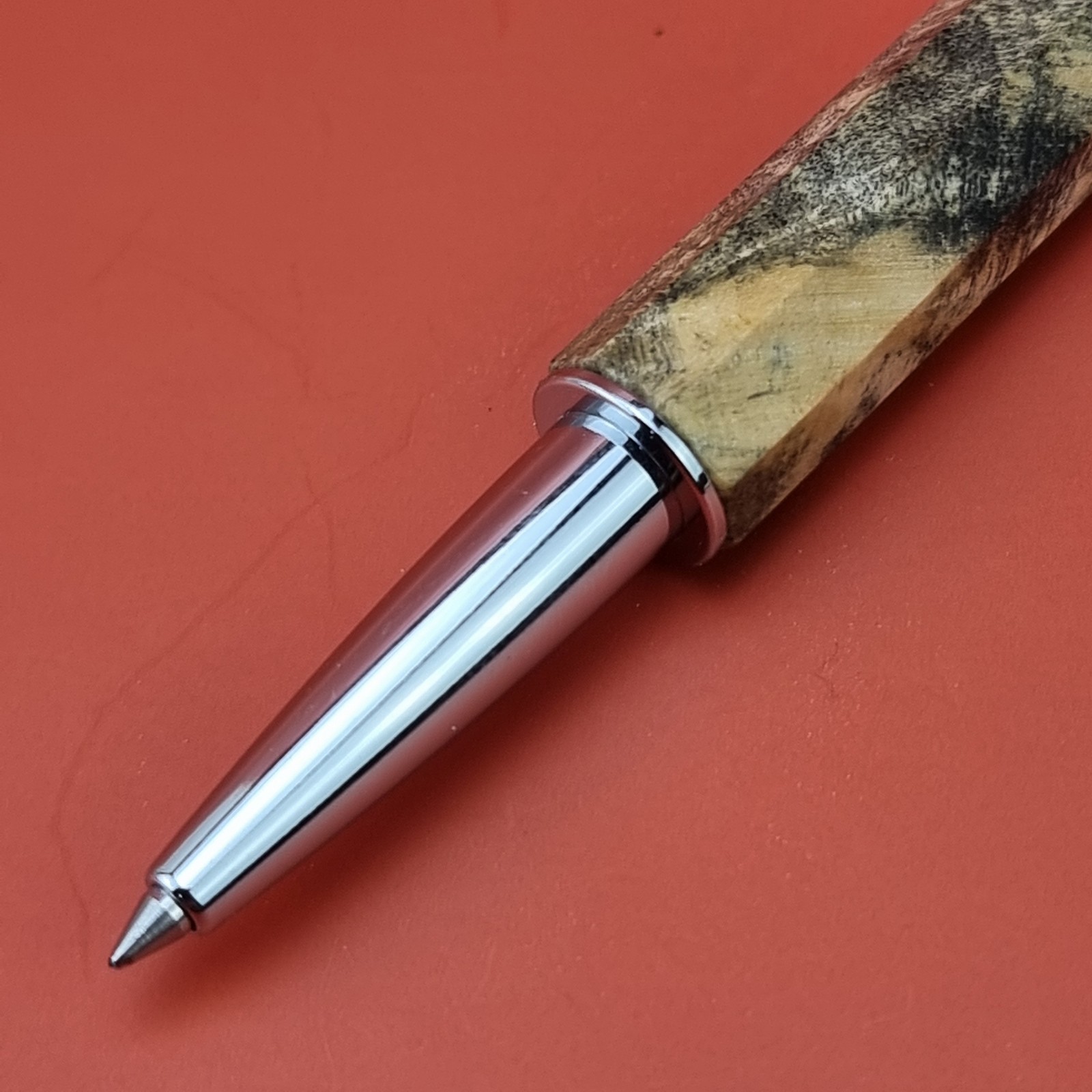 Hand Crafted Water based Ballpointpen with Octagonal Wood Barrel