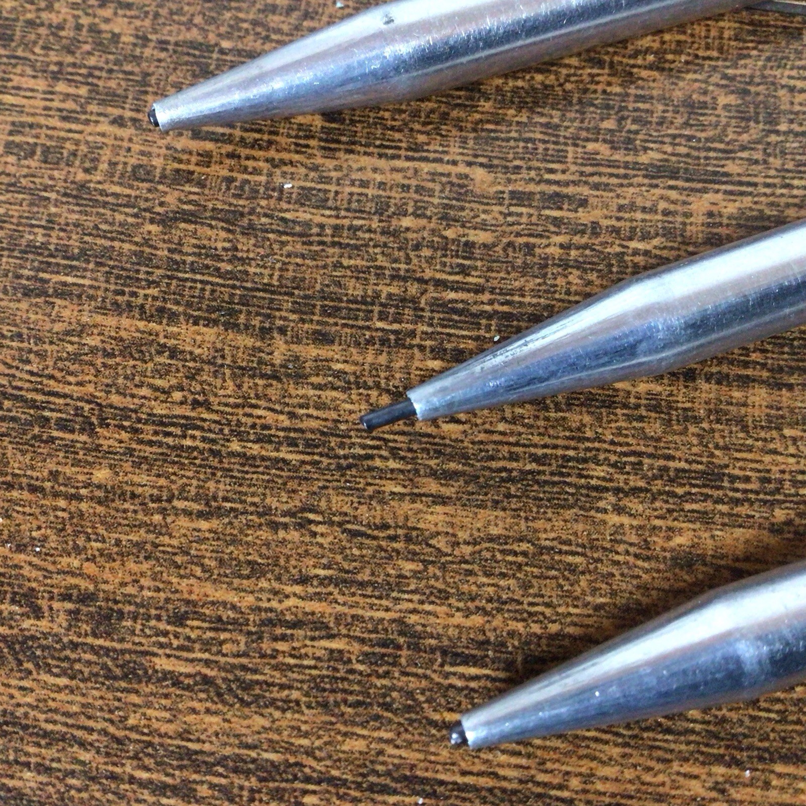 3-Vintage Yankee Slide Telescoping Mechanical Pencil Brushed Satin Aluminum 4.5”