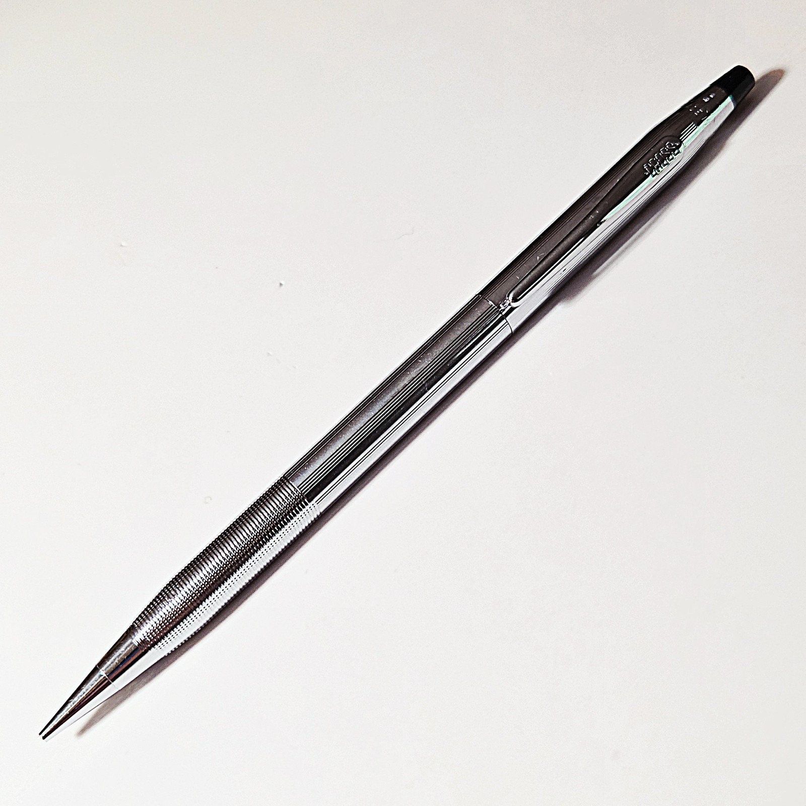 Vintage Cross Century Chrome w/Knurled Grip .9mm Pencil 1960’s USA (No Monogram)