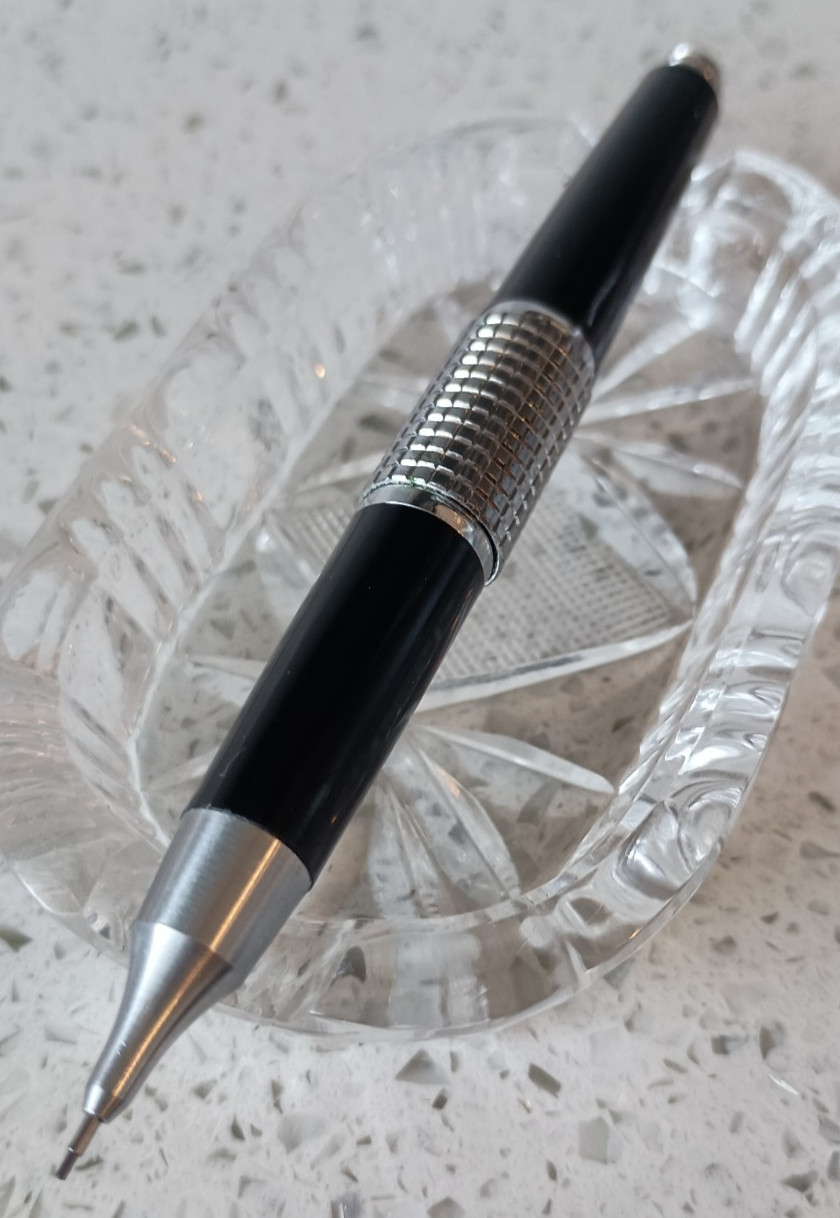 Vintage Pentel 5 Sharp Kerry Capped Mechanical Pencil 0.5mm Black Silver Japan