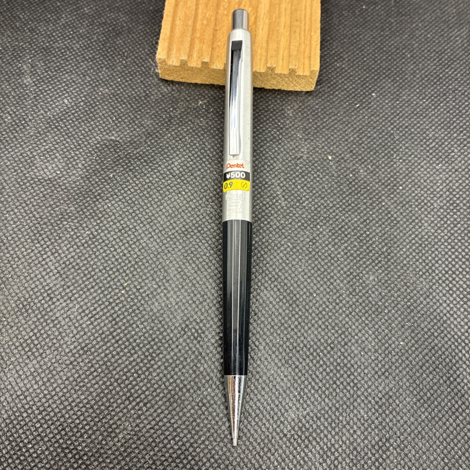 Vintage Pentel S59 Mechanical Pencil 0.9mm Brushed Stainless Steel Japan Loc 2