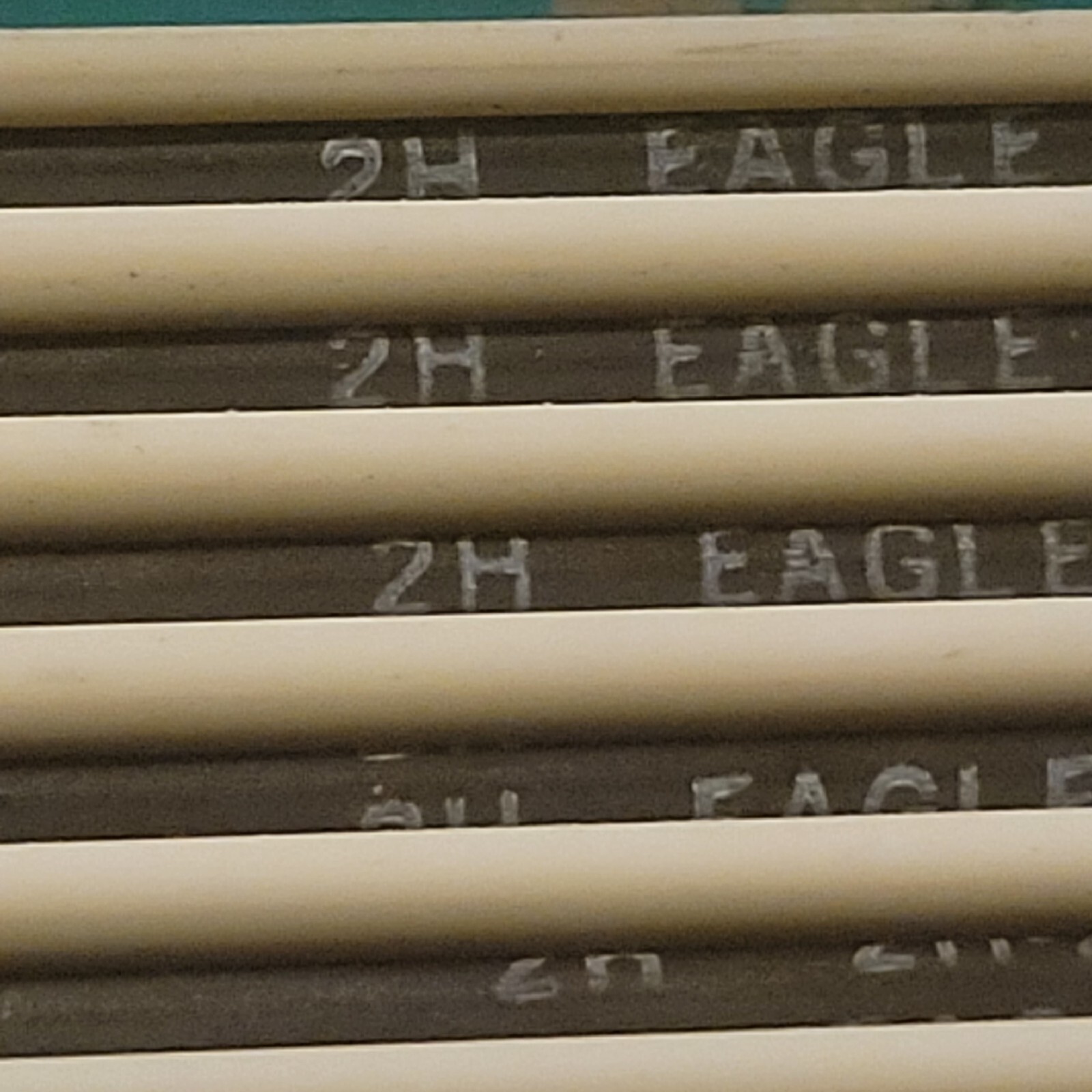 Vtg Berol Turquoise Eagle Drawing Leads 8 Leads Plastic Hardcase 2375 2H