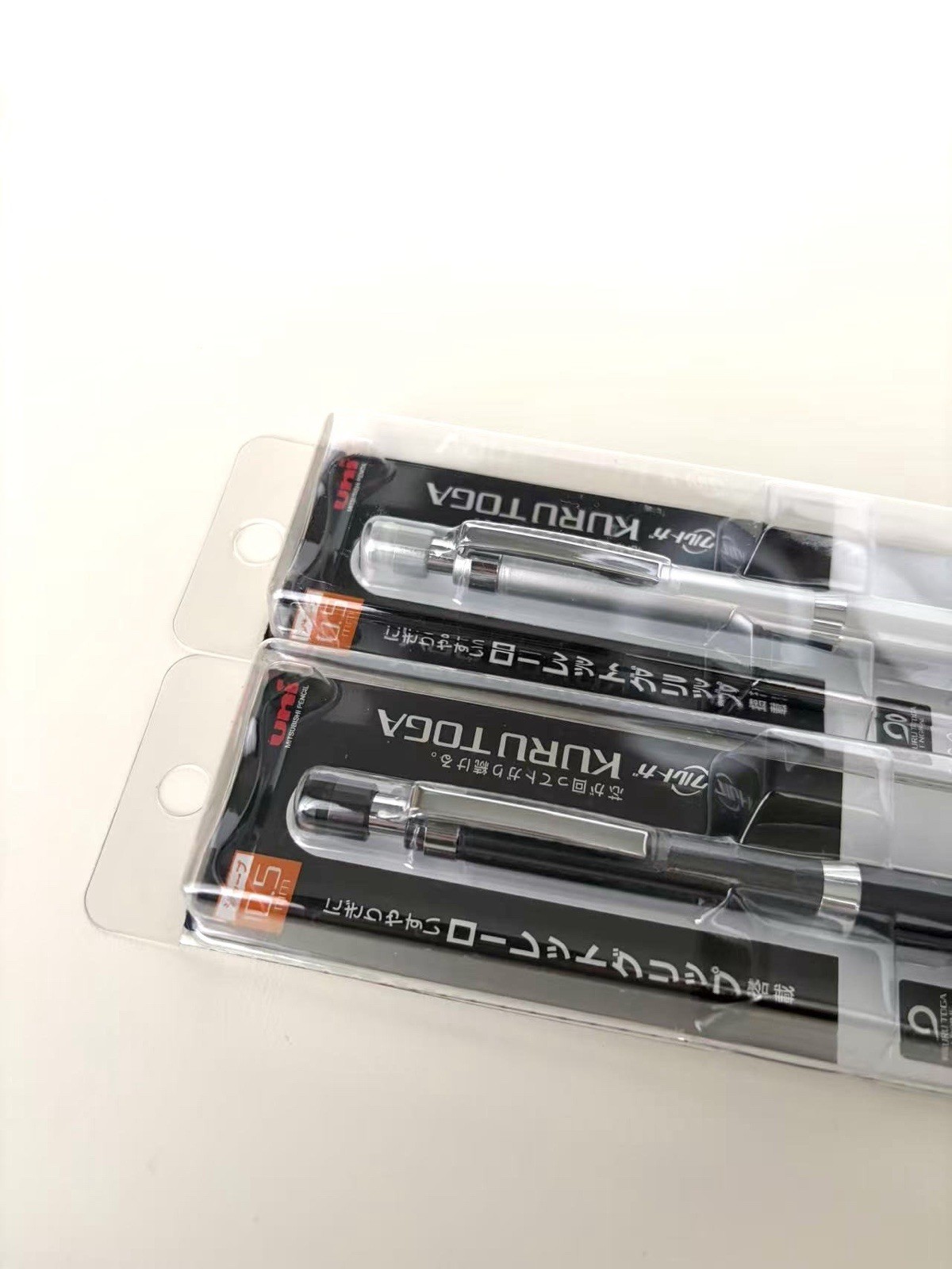 Uni Kuru Toga Roulette Mechanical Pencil 0.5mm Set Silver Gun Metallic Japan