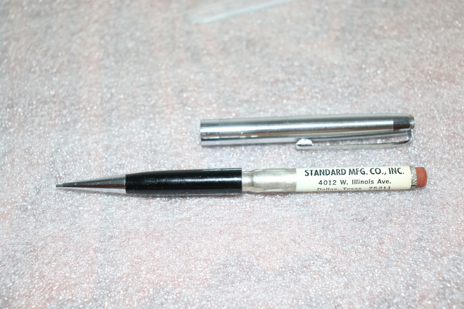 First Knighter Advertising Mechanical Pencil STANDARD MFG. CO. Dallas TX.