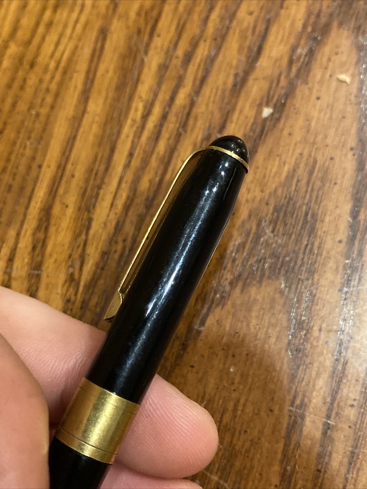 Vtg VENUS 047 G Mechanical Twist Pencil Black w Gold Tone Accents Original Label