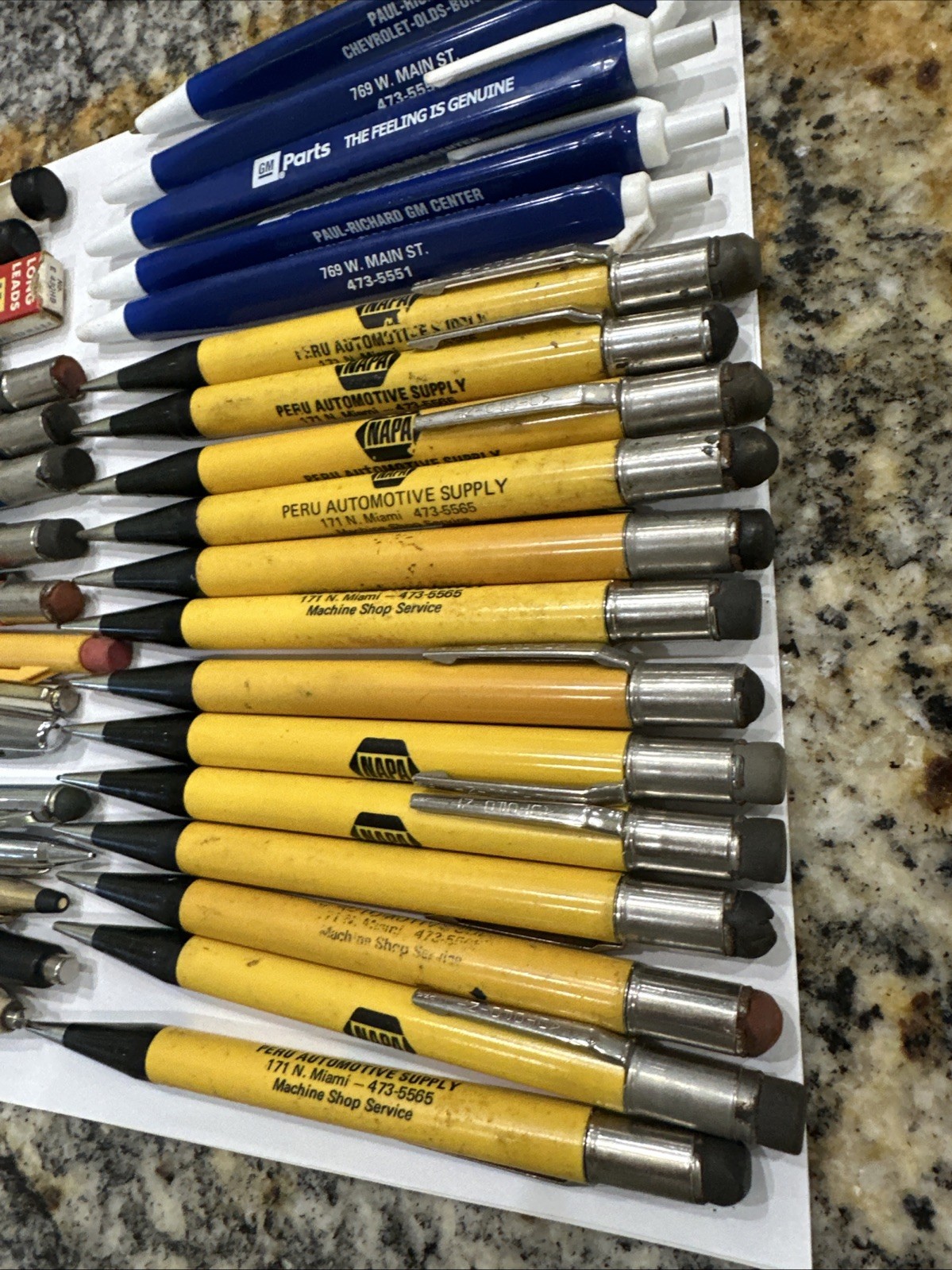 Autopoint Mechanical Pencils Oversize Advertisement Pens USA Elvis Pepsi Garland
