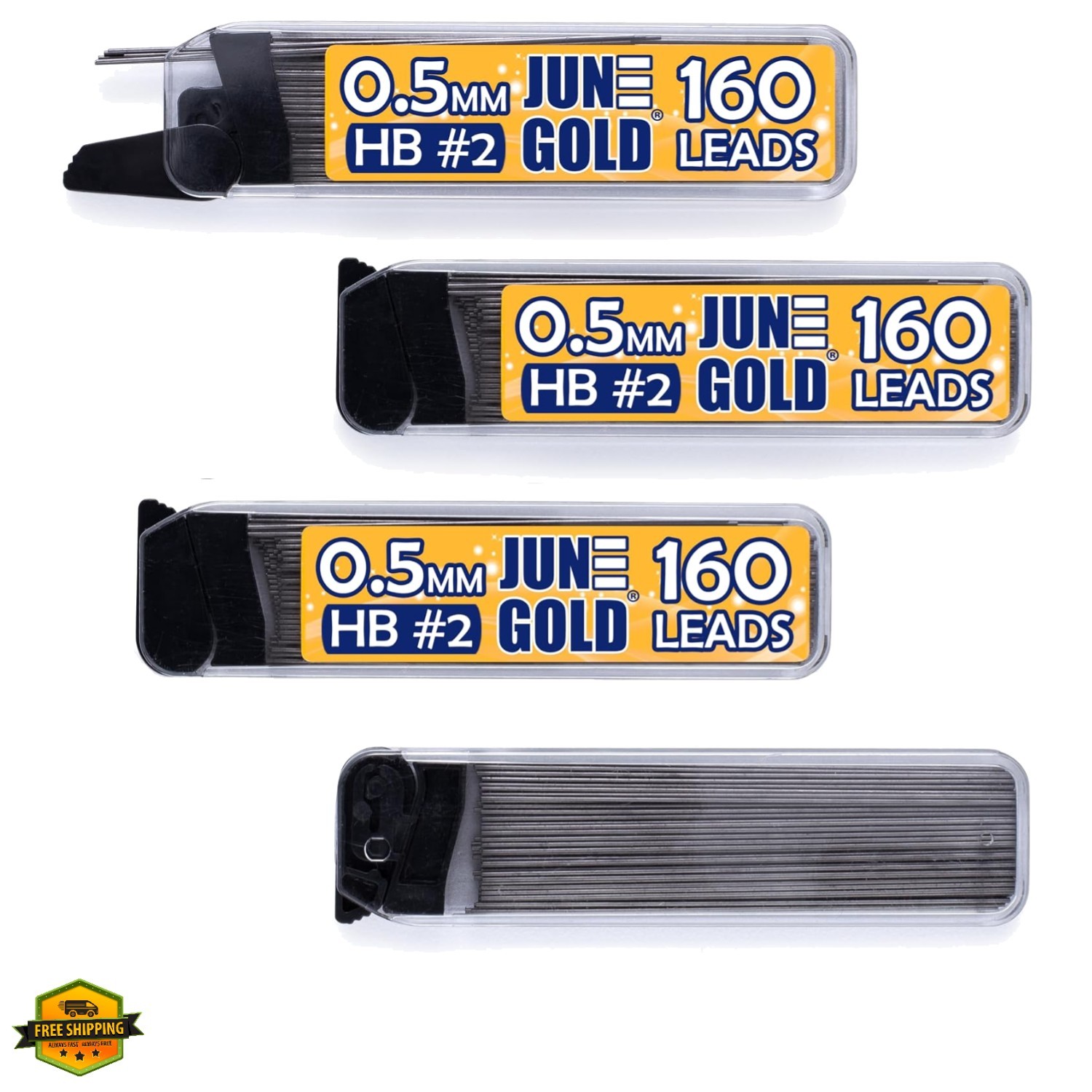 640 Pieces, 0.5 mm HB Lead Refills, 160 Pieces Per Dispenser, Fine Thickness,…