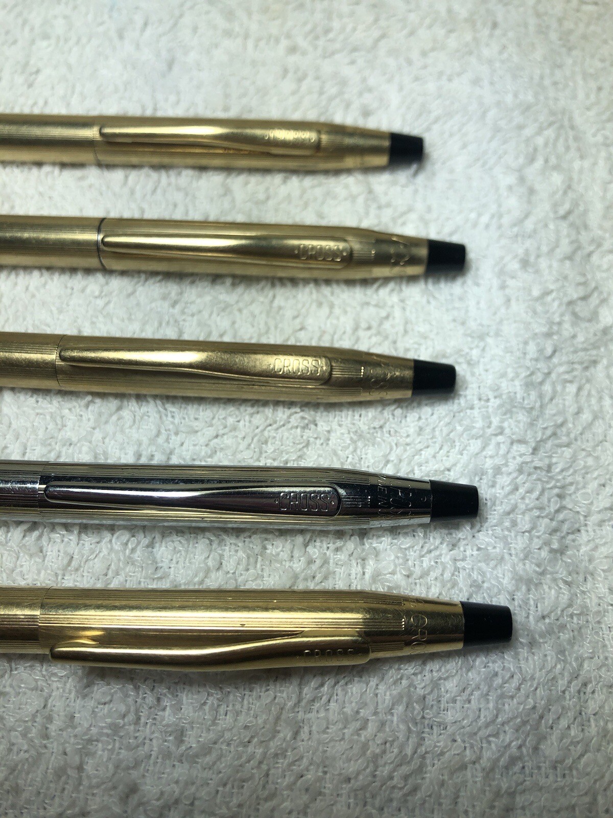 Vintage – Lot Of 5- Cross Pens & Mechanical Pencils – See Description 10kt 12kt