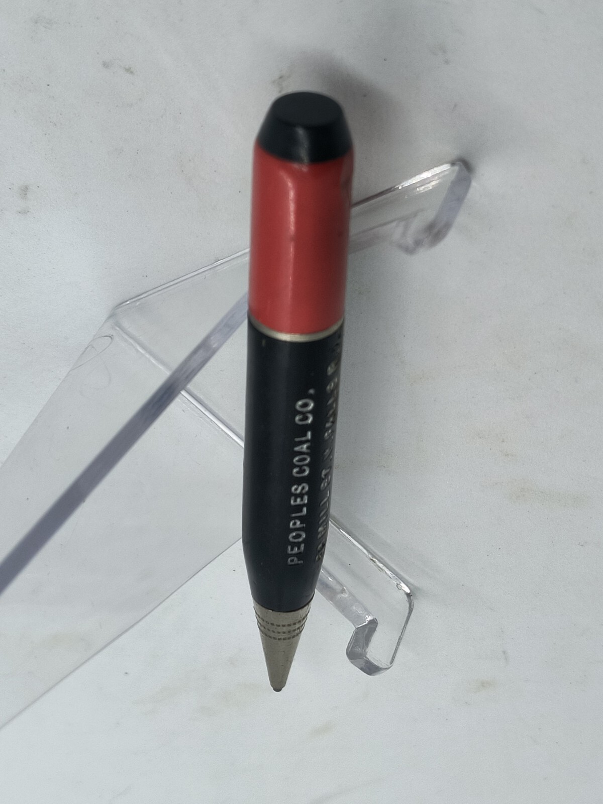 VTG Miniature Red & Black Mechanical Pencil-Continuous Twist, Ad. People’s Coal