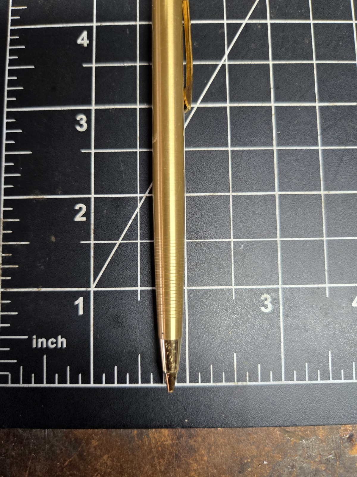 vtg pentel gold tone mechanical lead pencil .5 5