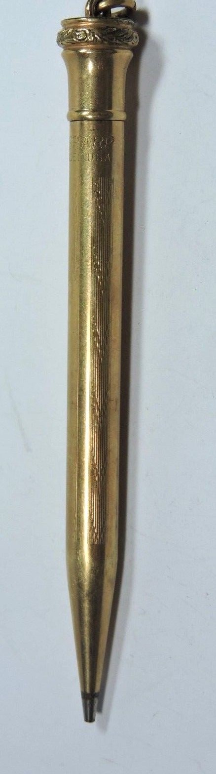 Antique Victorian WAHL EVERSHARP Yellow Gold GF Mechanical Pencil #P317