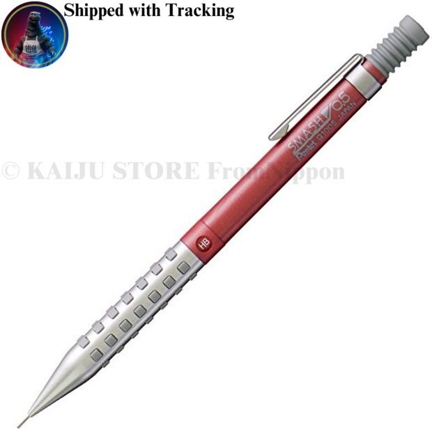 Pentel Smash 0.5mm Metal Red Mechanical Pencil Japan Import