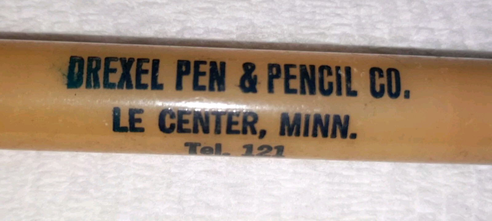 “DREXEL Pen & Pencil Co.*Le Center, Minn.*Tel. 121” Working Mech Pencil
