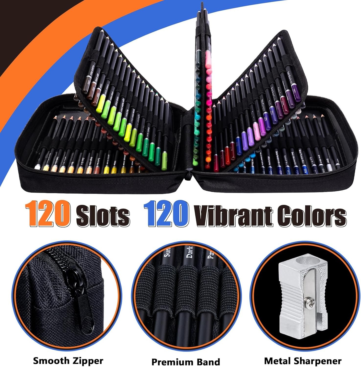 120 Colored Pencils for Adult Coloring 1 Count (Pack of 120), 120 Colors