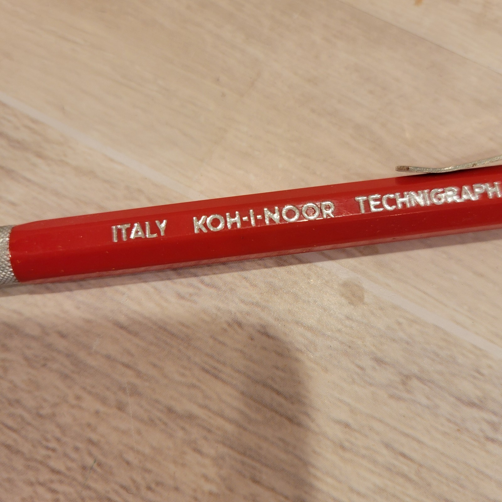 Vintage Koh-I-Noor Technigraph 5611 C Lead Holder Red Made in Italy With 1 Lead
