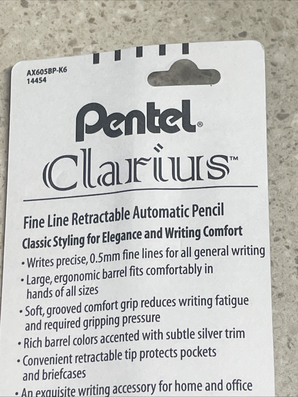 NOS Pentel Clarius Automatic Pencil – 0.5 mm Fine – Black Barrel – Japan