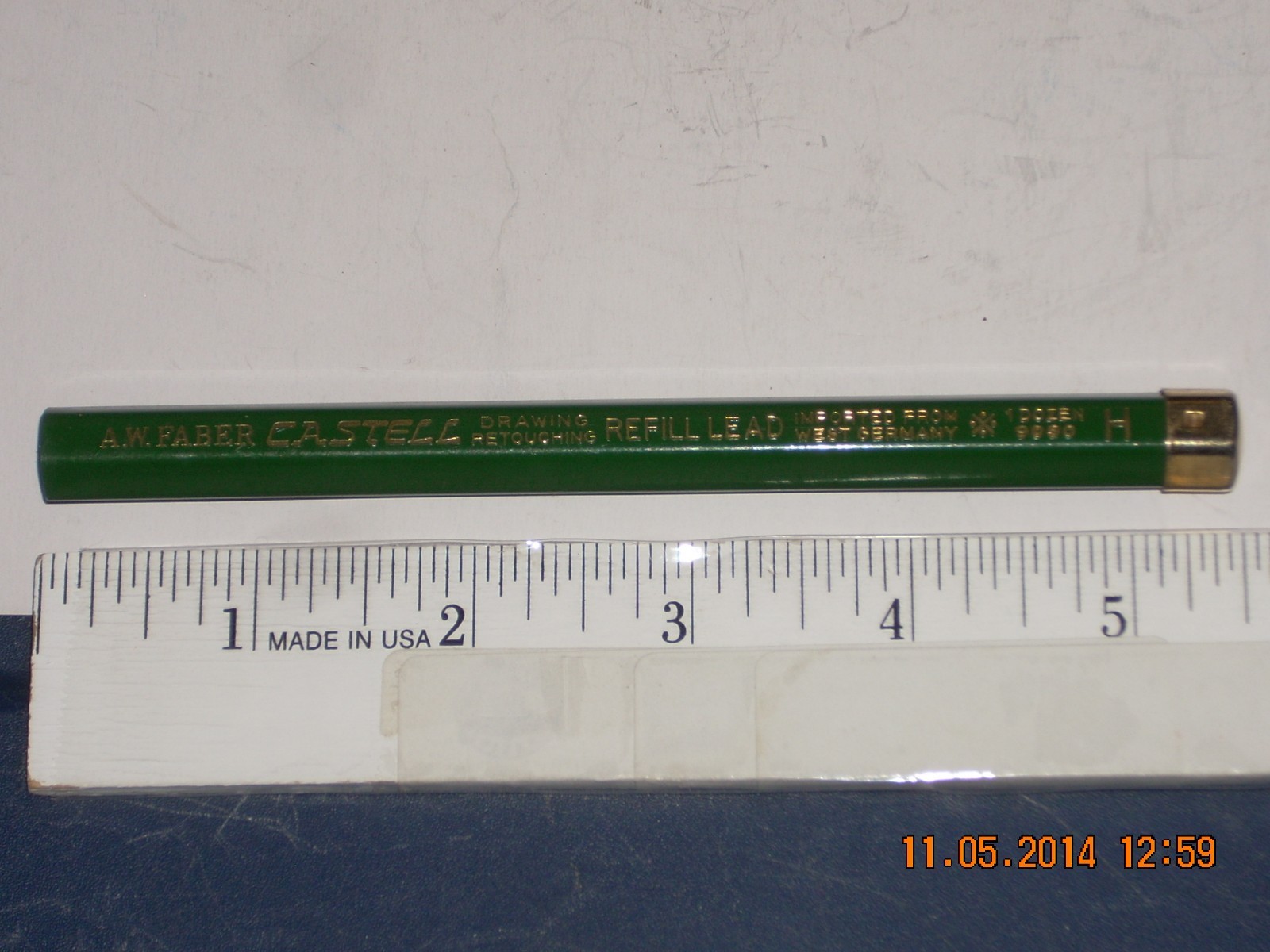 A.W. Faber Castell Drawing Retouching Refill Lead West Germany 9080 H 9 leads
