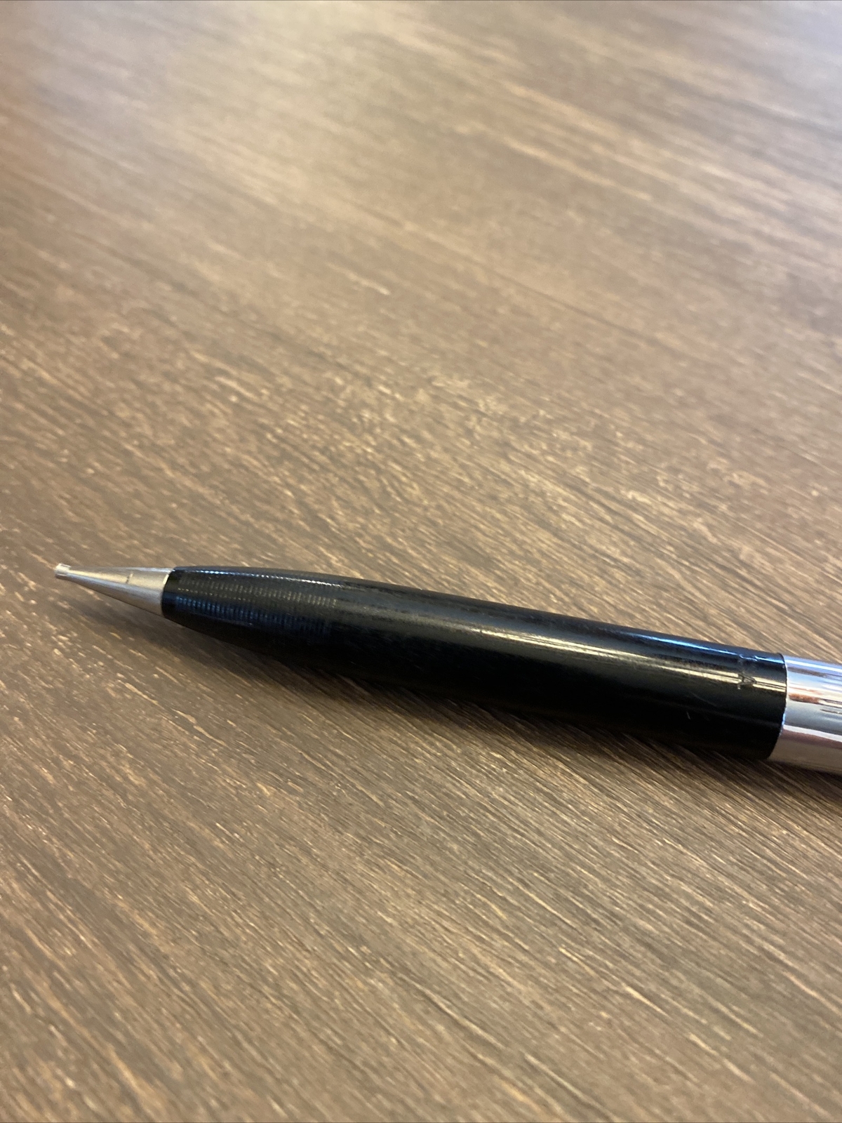 Vintage Sheaffer Mechanical￼Pencil Chrome Black Barrel No Lead No Eraser