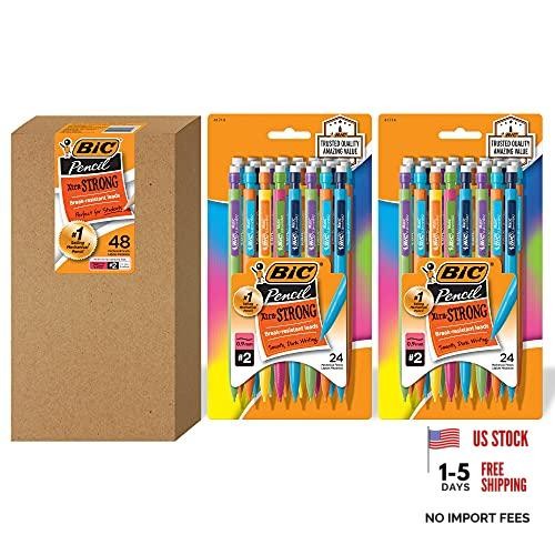 Xtra-Strong Mechanical Pencil – Colorful Barrel – 24 Count – Pack of 2 – 0.9mm