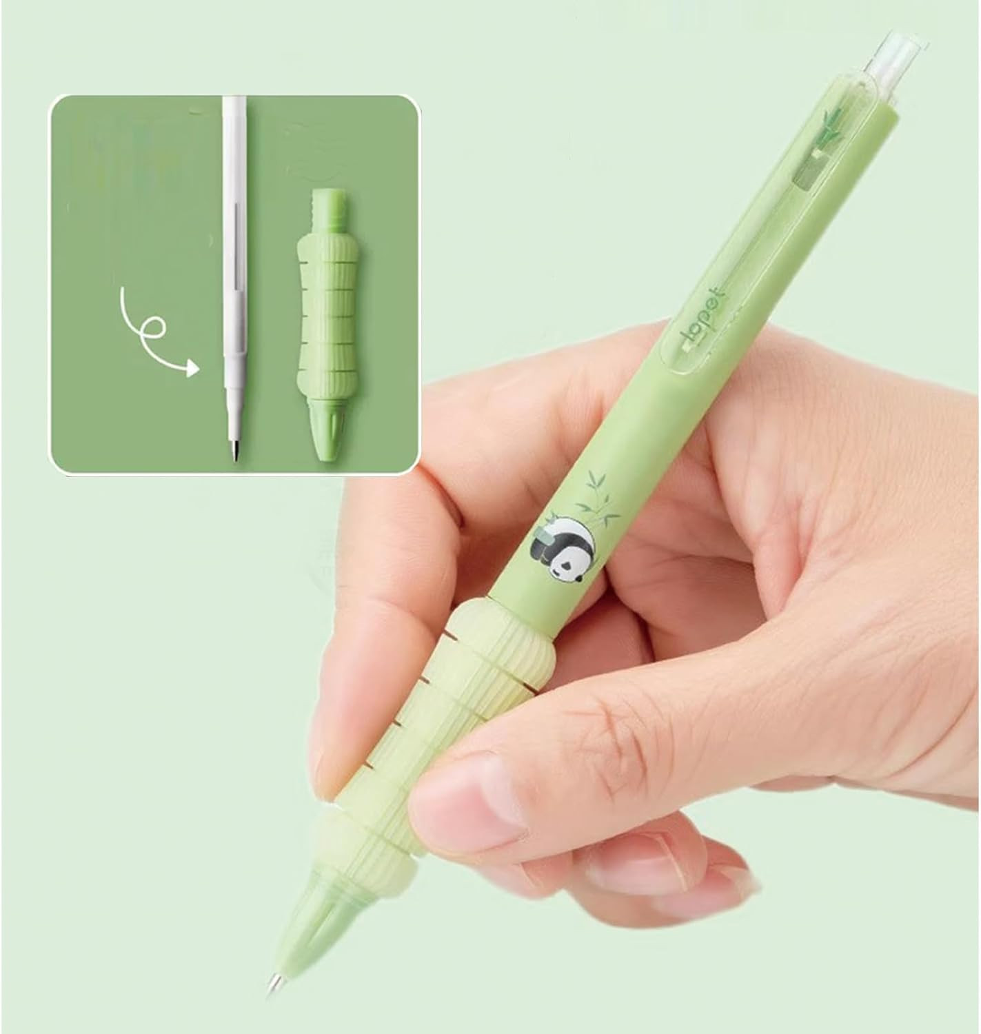 4 Pcs Mechanical Pencils 0.5Mm Cute Panda Mechanical Pencil Kawaii Cartoon Penci