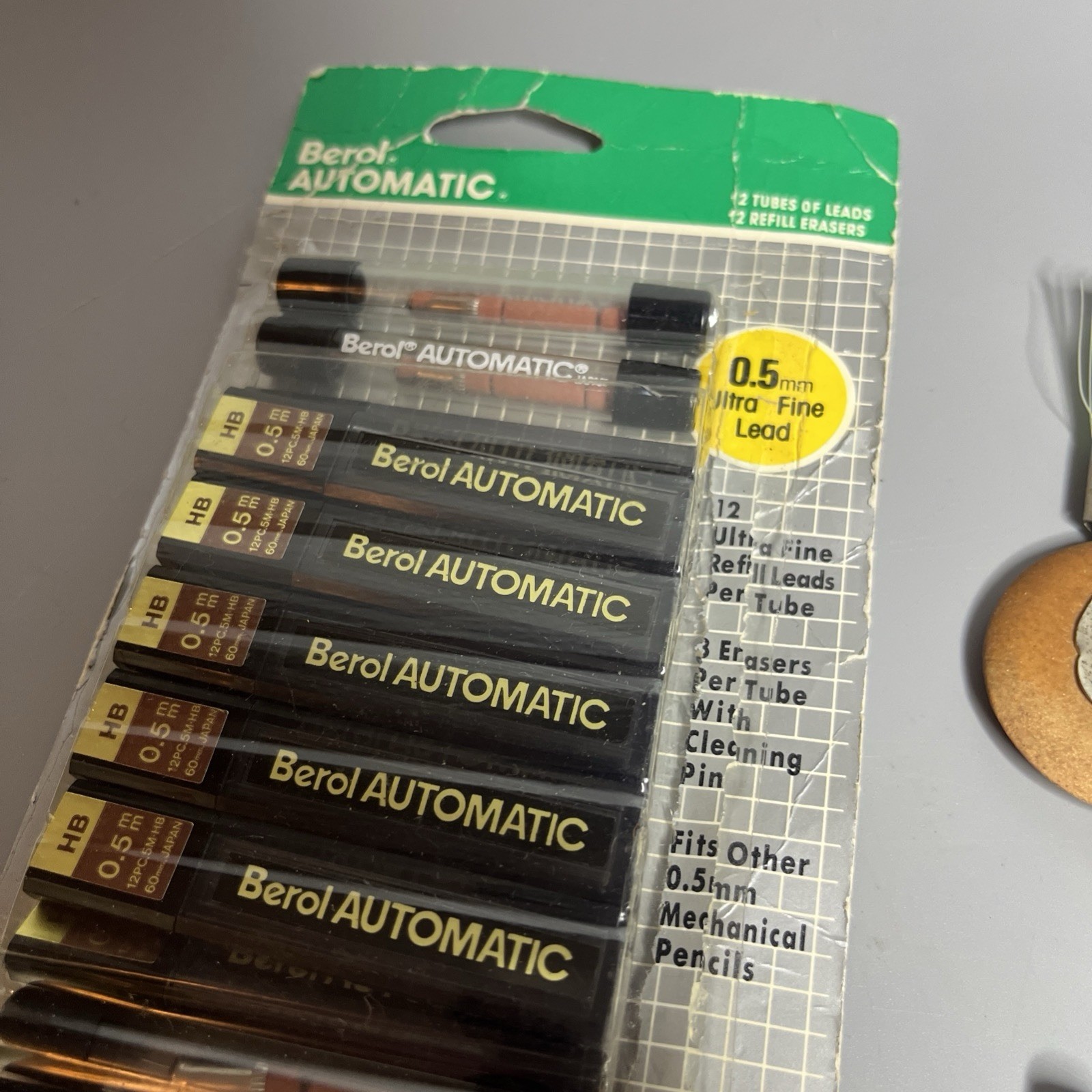 Lot of Vintage Drawing Art Leads Brushes Berol Faber Falcon Ruler Scripto Diana