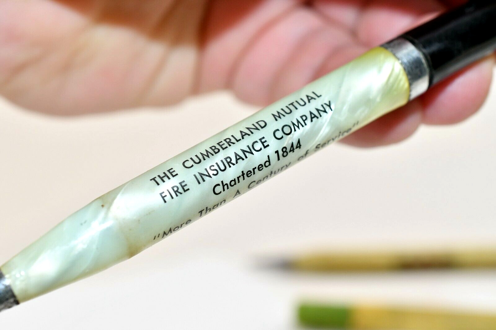 c1950’s Pearl Advertising Mechanical Pencil Fire Insurance Wilson Bakery