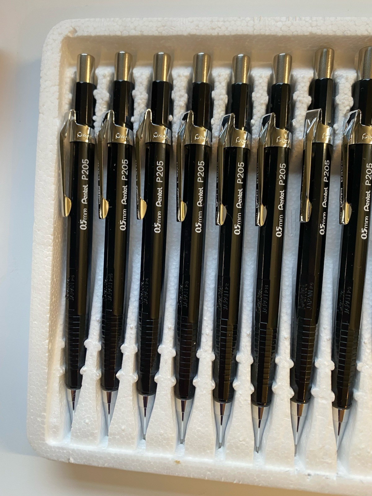 NOS Vintage Pentel Automatic Pencils 12-Pack P205 Black