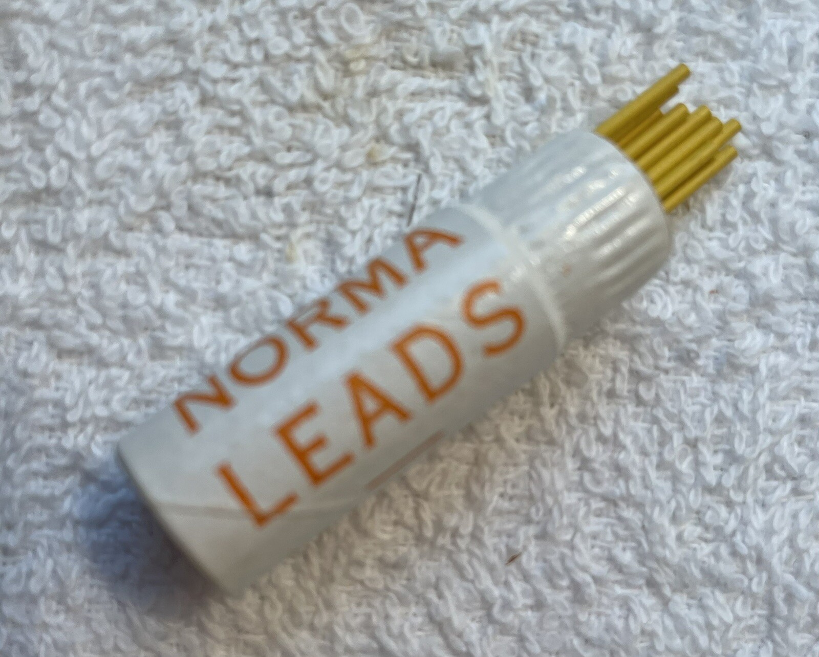 One HTF Tube w 12 Yellow Norma Mechanical Pencil Leads New Stock 1 1/2” 1.1 mm