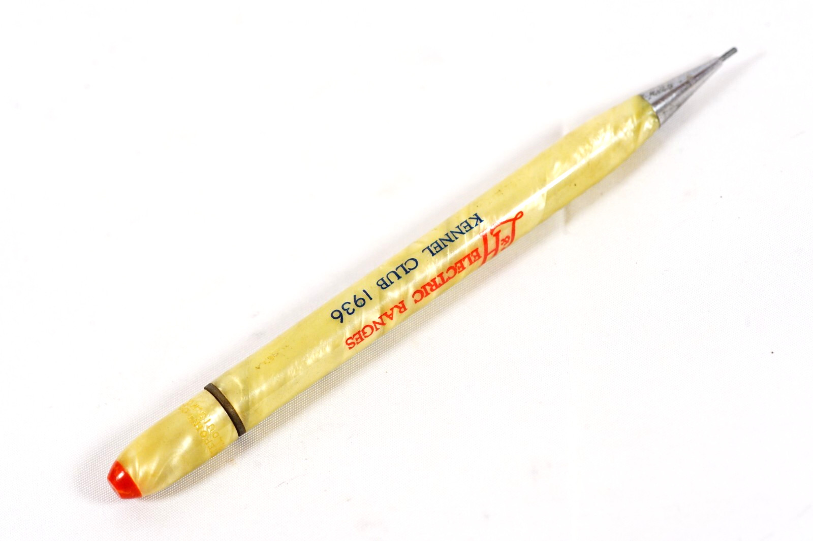 L&H Electric Ranges 1936 Kennel Club Marbled Celluloid Advertising Pencil